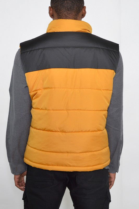 Men's Padded Two-Tone Winter Vest