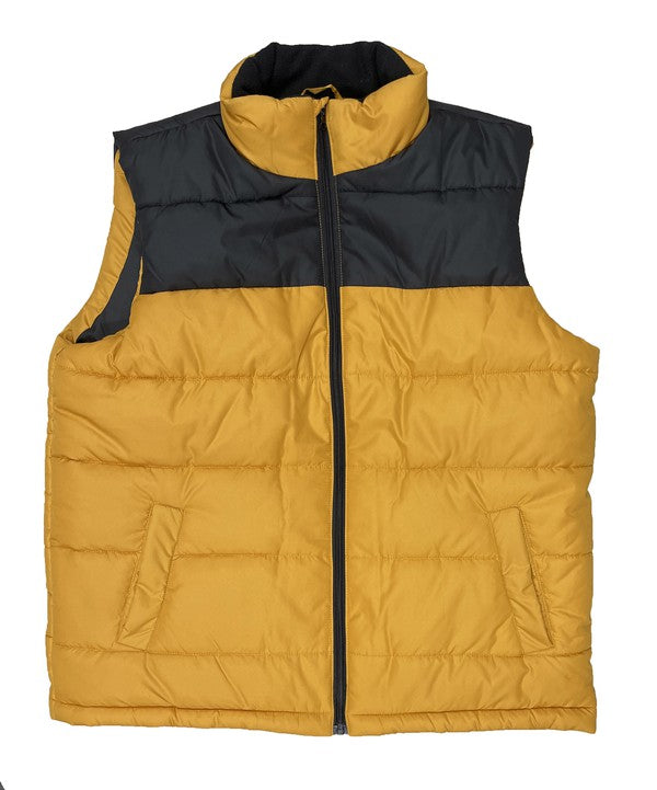 Men's Padded Two-Tone Winter Vest