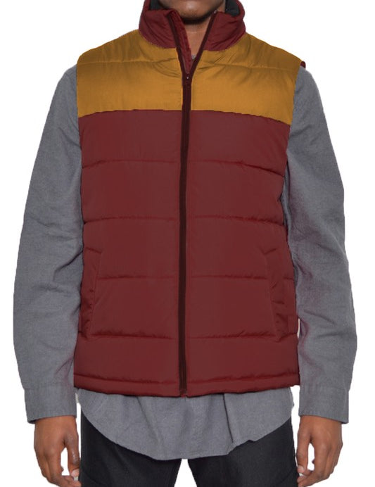 Men's Padded Two Tone Winter Vest