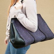 The Marissa - Black Leopard Neoprene Bag