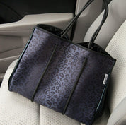 The Marissa - Black Leopard Neoprene Bag