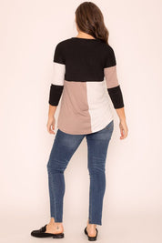 Women's Color Block Tunic Top