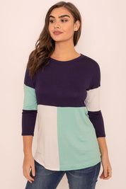 Women's Color Block Tunic Top