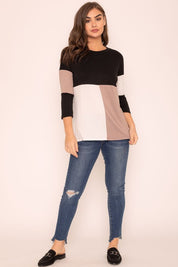 Women's Color Block Tunic Top