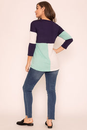 Women's Color Block Tunic Top