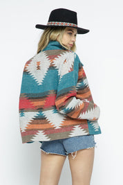 Women's Casual Lightweight Aztec Pattern Jacket