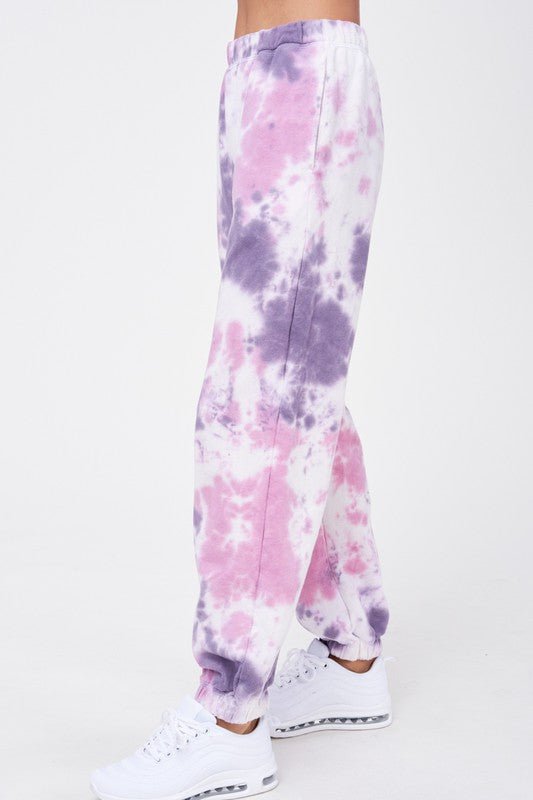 Women's Tie Dye Elastic Waist Joggers