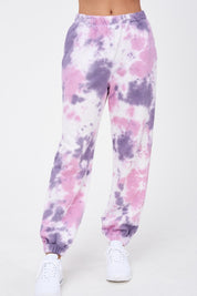 Women's Tie Dye Elastic Waist Joggers