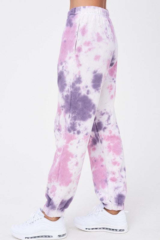 Women's Tie Dye Elastic Waist Joggers