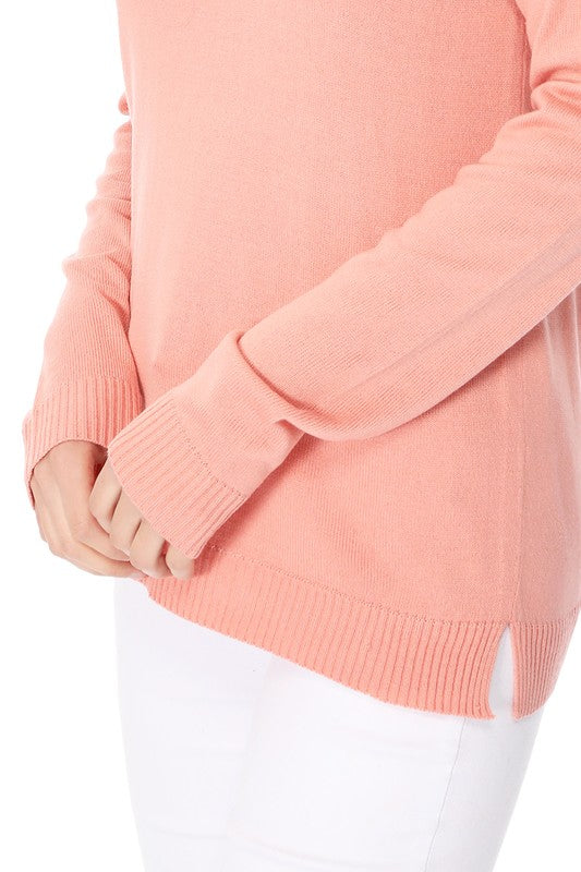 Women's Loose Fit Long Sleeve Crewneck Pullover Sweater