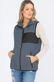 Unisex Sherpa Fleece Vest Top Jacket for All Seasons