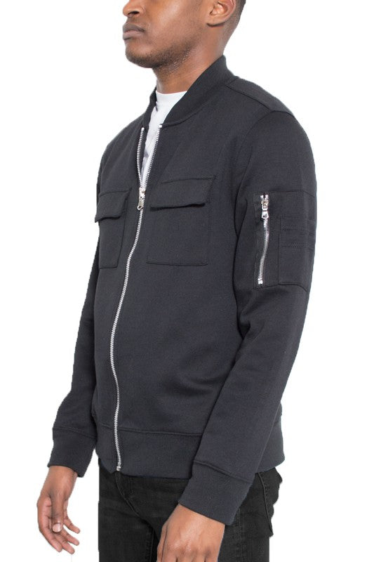 Men's Lightweight Cotton Zip-Up Jacket