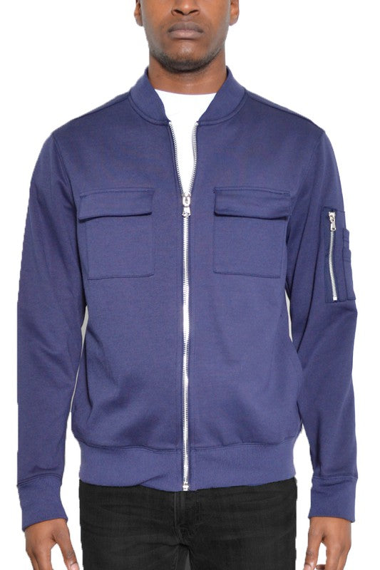 Men's Lightweight Cotton Zip-Up Jacket