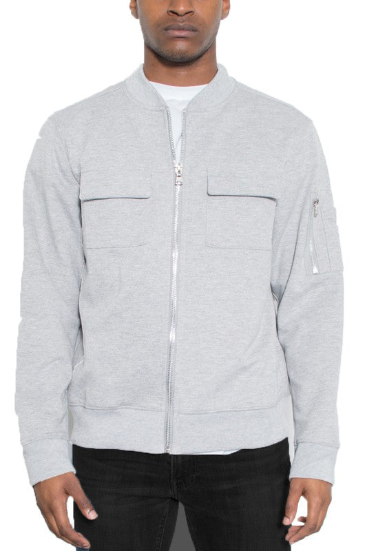 Men's Lightweight Cotton Zip-Up Jacket