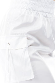 Women's Pencil Style Ruched Maxi Skirt with Pockets