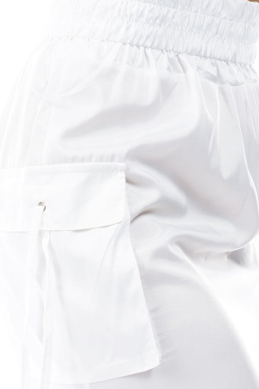 Women's Pencil Style Ruched Maxi Skirt with Pockets