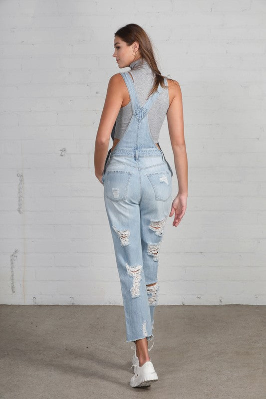 HEAVY DISTRESSED STRAIGHT FIT OVERALL