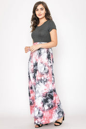 Women's Two Tone Tie Dye Maxi Dress