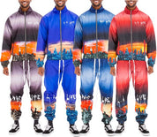 Men's Windbreaker Track Suit with NYC and LA Prints