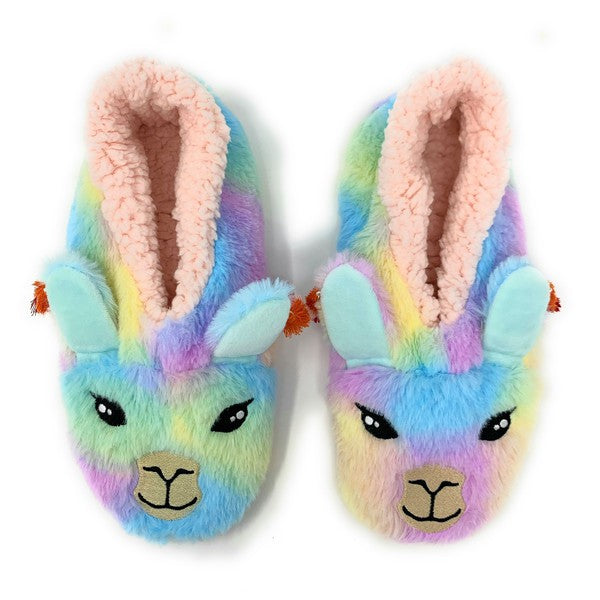 Women's Cozy Sherpa Llama Slipper Socks