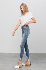 Women's High Stretch Mid Rise Skinny Jeans