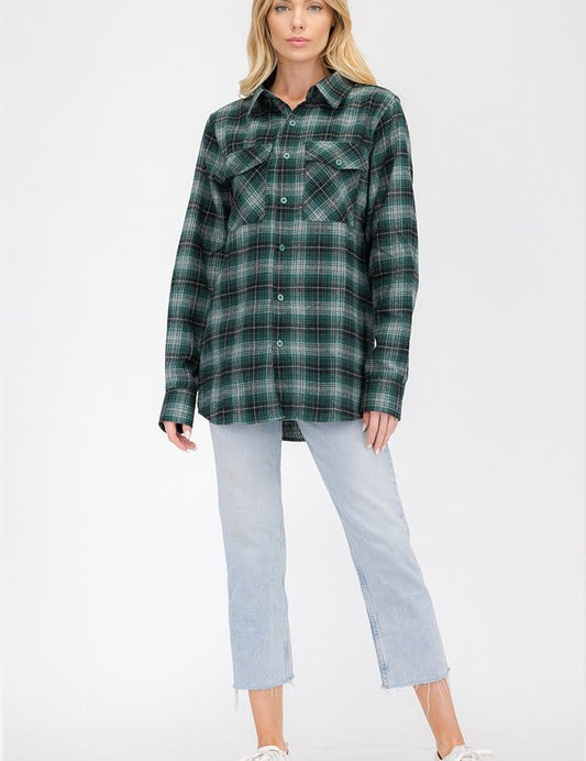 Men's Regular Fit Checker Plaid Flannel Shirt