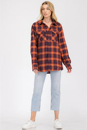 Men's Regular Fit Checker Plaid Flannel Shirt