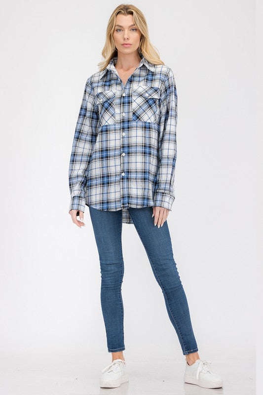 Men's Regular Fit Checker Plaid Flannel Shirt