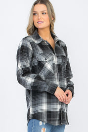 Men's Regular Fit Checker Plaid Flannel Shirt