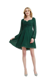 Women's Long Sleeve Smocked Midi Dress