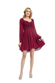 Women's Long Sleeve Smocked Midi Dress