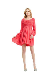 Women's Long Sleeve Smocked Midi Dress