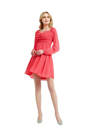 Women's Long Sleeve Smocked Midi Dress