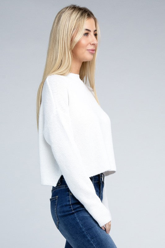 Women's Relaxed Fit Mock Neck Pullover