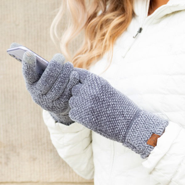 Women's Slim Fit Chenille Touch Screen Gloves