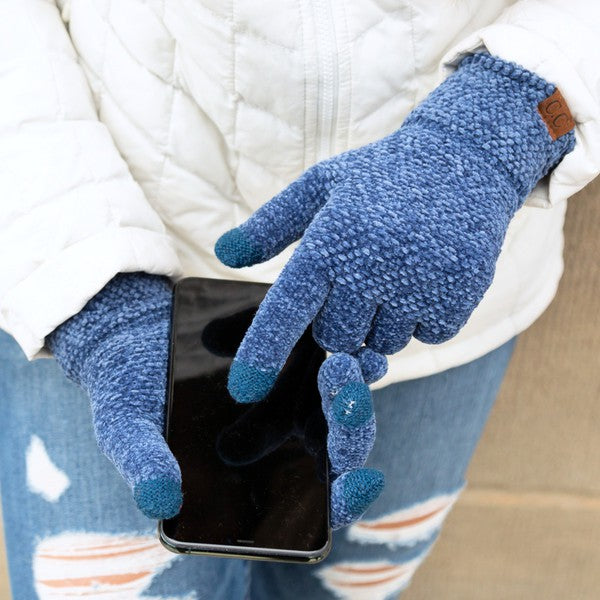 Women's Slim Fit Chenille Touch Screen Gloves