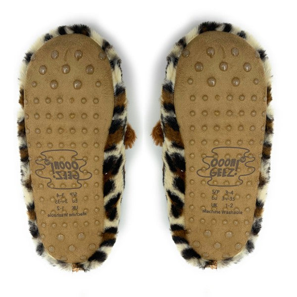 Women's Cozy Sherpa Lined Cheetah House Slippers