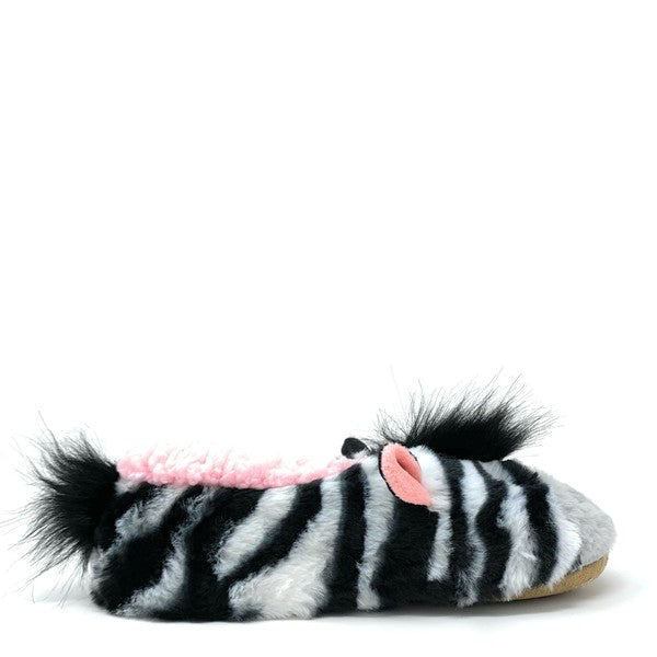 Women's Fluffy Sherpa Lined Animal House Slippers