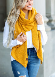 Women's Oblong Ultra-Soft Draped Scarf