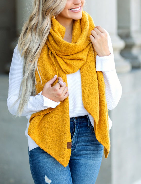 Women's Oblong Ultra-Soft Draped Scarf