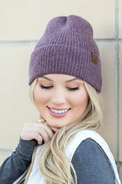 Women's Boyfriend Fit Luxury Fine Yarn Cuffed Beanie