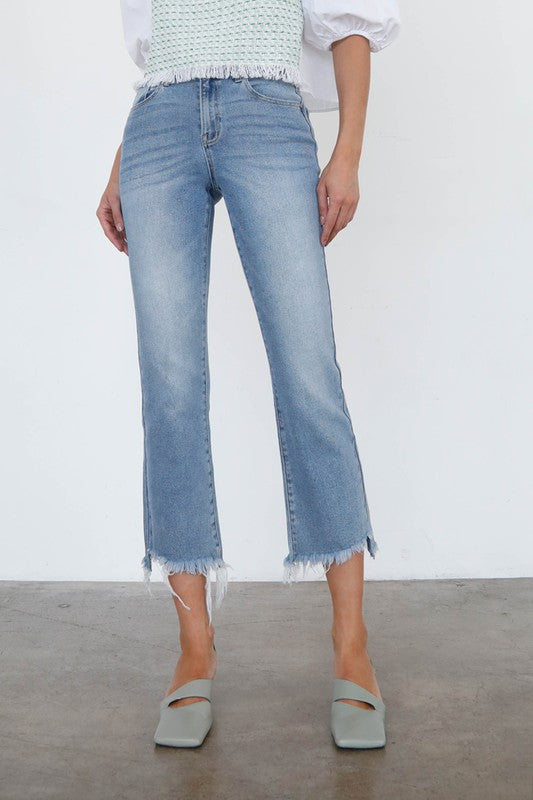 Women's High Rise Cropped Boot Cut Jeans