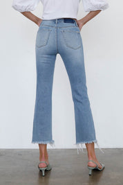 Women's High Rise Cropped Boot Cut Jeans