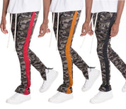 NEUTRAL BLACK CAMO TRACK PANTS