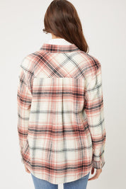 Women's Casual Plaid Flannel Button-Up Top