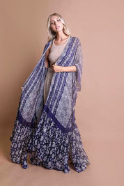 Women's Paisley Tapestry Free Flow Kimono