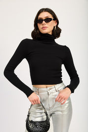 Women's Turtle Neck Long Sleeve Top