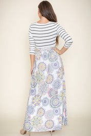 Women's Sash Maxi Dress with Pockets