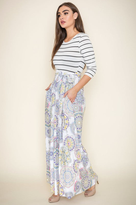 Women's Sash Maxi Dress with Pockets