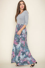 Women's Sash Maxi Dress with Pockets